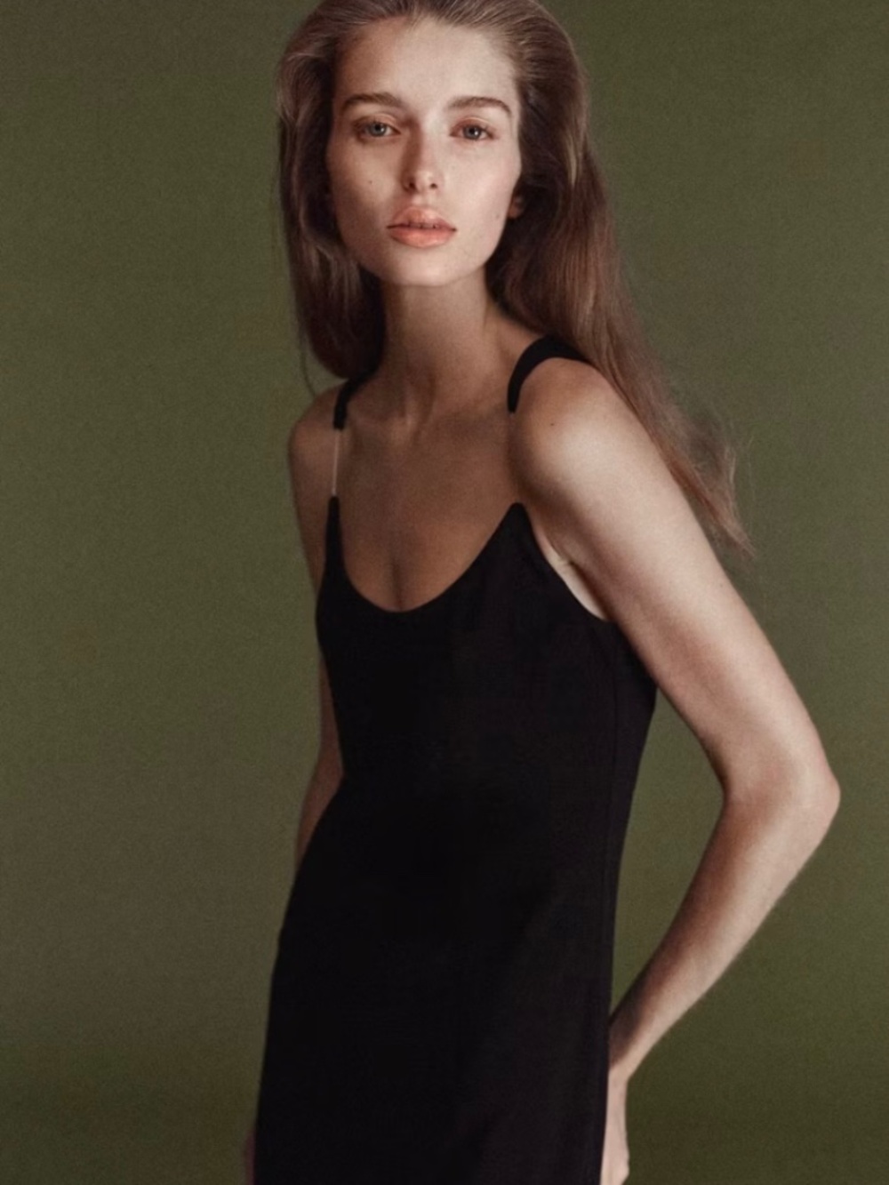 Mango Capsule black gown/dress with transparent detail